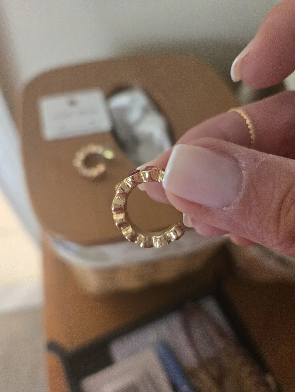 Jenneration Light Life Gold and Pink Crystal Hoop Earrings